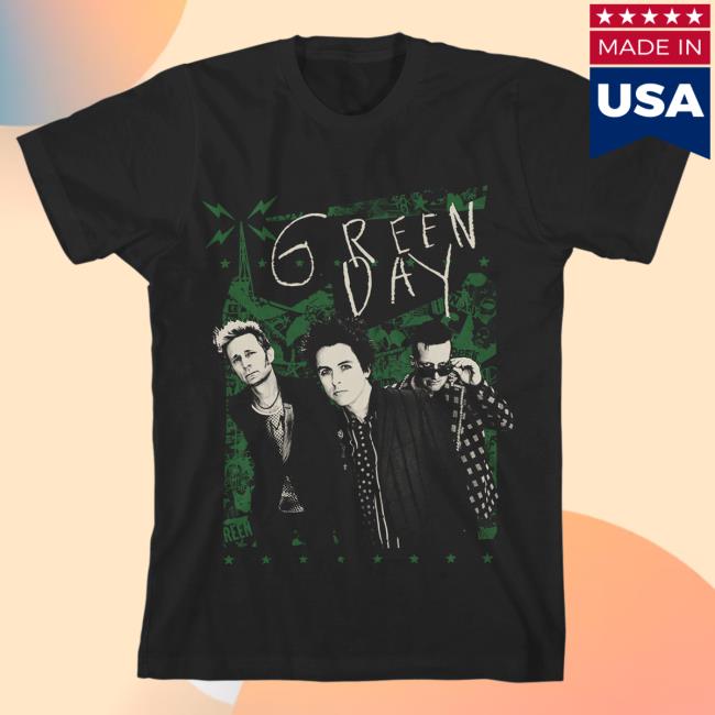 Official Green Day Merch Store Shop Green Day Green Lean T-Shirts GreenDay