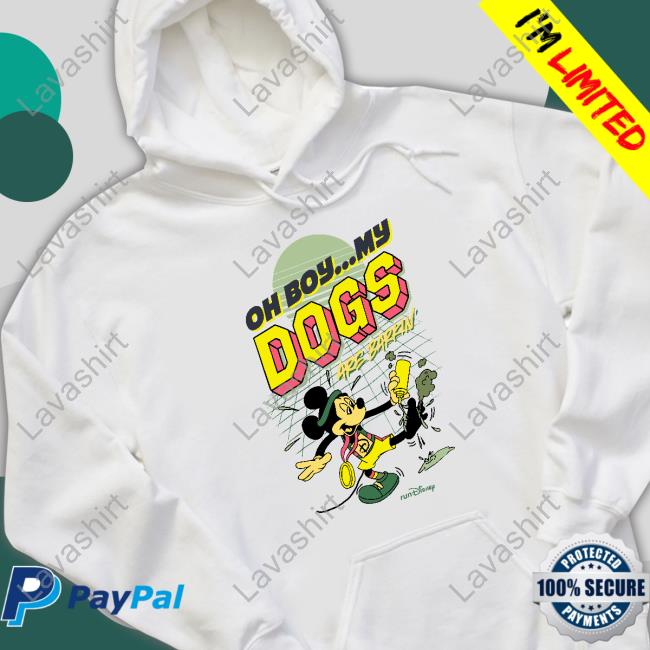 Official RunDisney Expo Mickey Oh Boy My Dogs Are Barking Shirts
