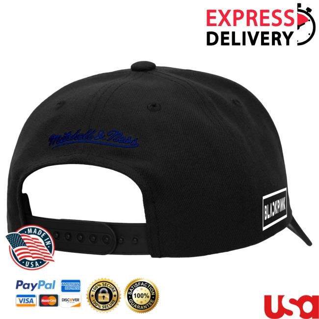 New York Mets Mitchell & Ness X Blackpink Pro Crown Snapback Cap - Black | Blackpink Merch Store Shop Official