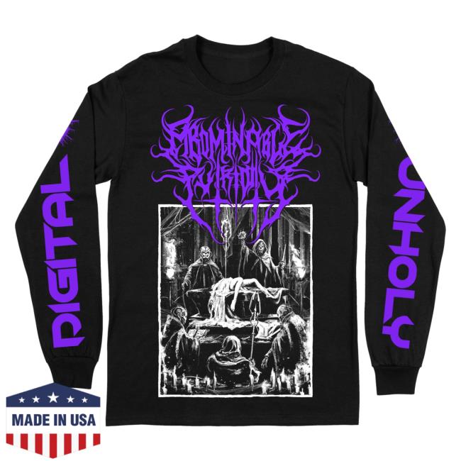 Official Indie Merch Store Shop Abominable Putridity "Digital Unholy Purple Logo" LS Tee Indiemerchstore