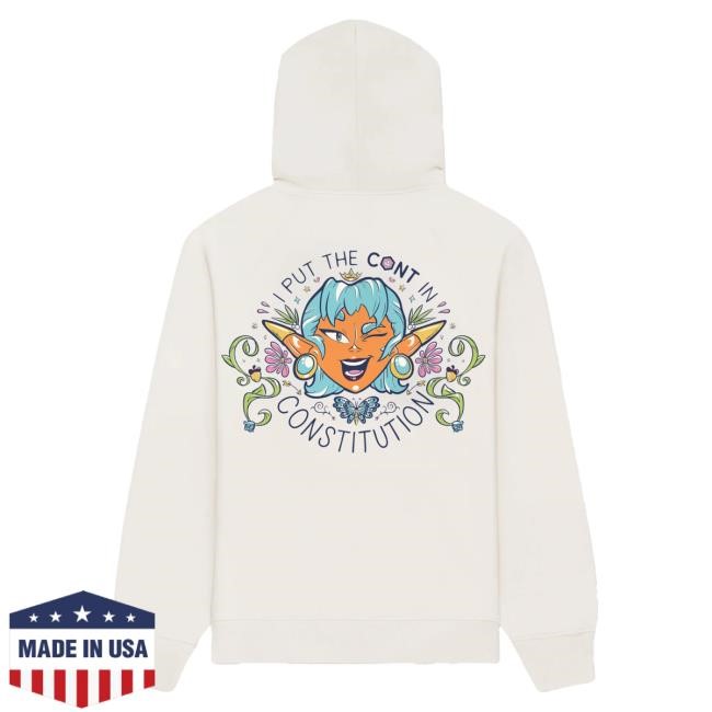 Official Dropout Tv Dropout Merch Store Shop I Put the Cont in Constitution Hood