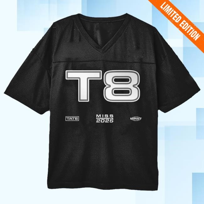 Official Tate Mcrae T8 Jersey Black, Official Tate Mcrae Basketball Jersey, T8 Number Exclusive Merch, Tate Mcrae Streetwear Jersey, Authentic Tate Mcrae Fan Apparel. Hot Shirt