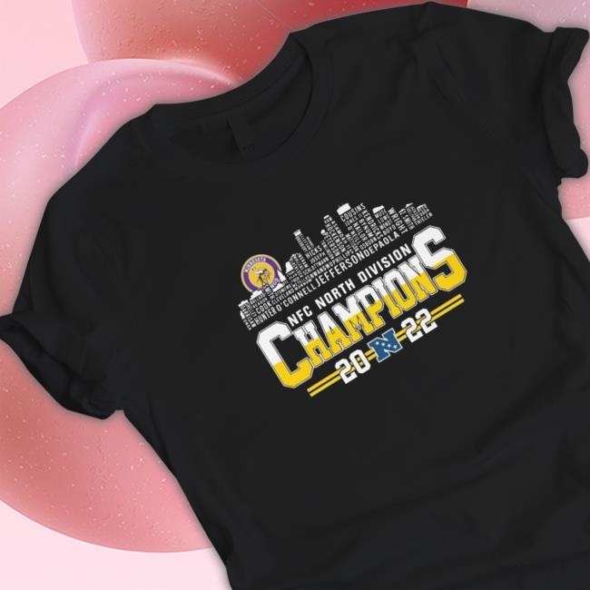 Minnesota Vikings City 2022 NFC North Division Champions 2008-2022 Tee Shirt