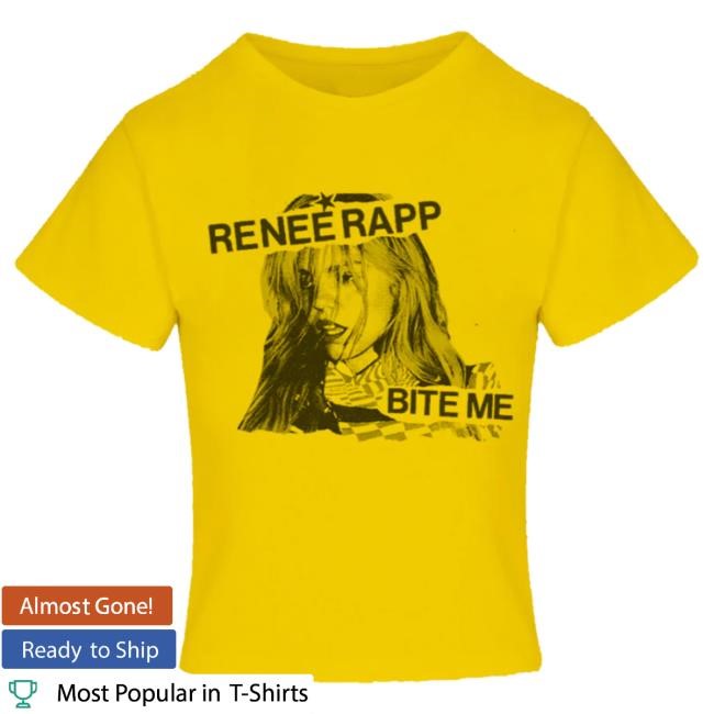 Official Renee Rapp Merch Store Yellow Bite Me Baby Shirts Reneé Rapp