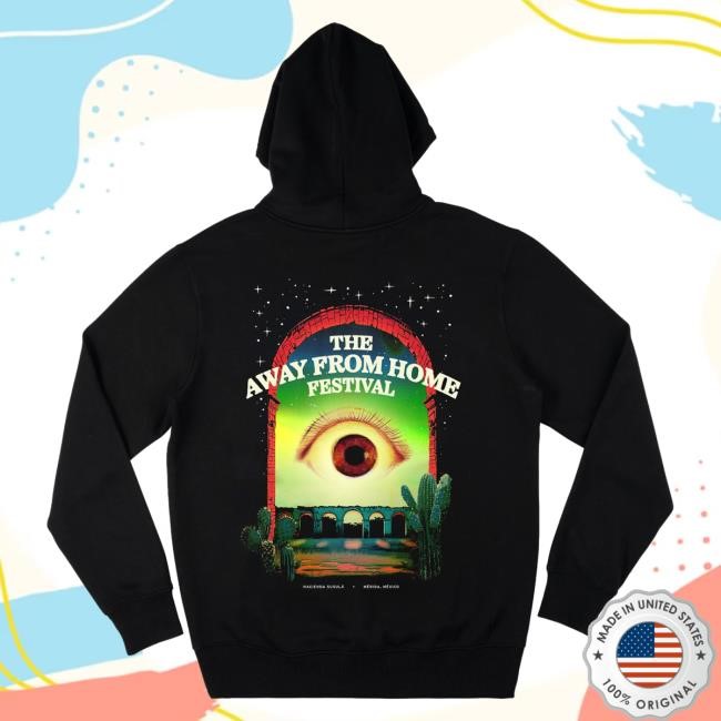 Official Louis Tomlinson Merch Store Shop Louis Tomlinson The Away From Home Festival 2024 Black Hooded Sweatshirt