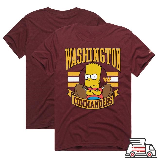 Official Washington Commanders Homage x The Simpsons Unisex Hot Shirt - Burgundy
