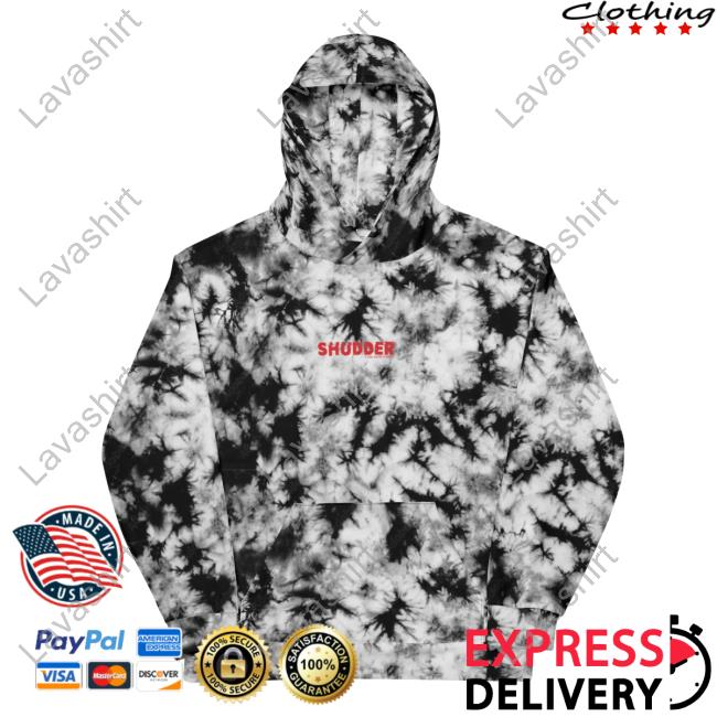 Official Amc Tv Shop Shudder Logo All Over Print Tie Dye Hooded Sweatshirt 3D Aop