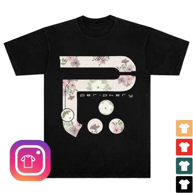 Periphery Official Merch Floral P Logo 2.0 Top Shirt