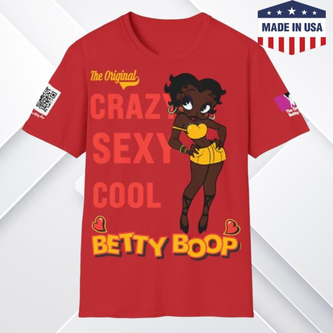 B1 Clothing Black Empowerment Clothing Store Betty Boop Crazy Sexy Cool Tees Red