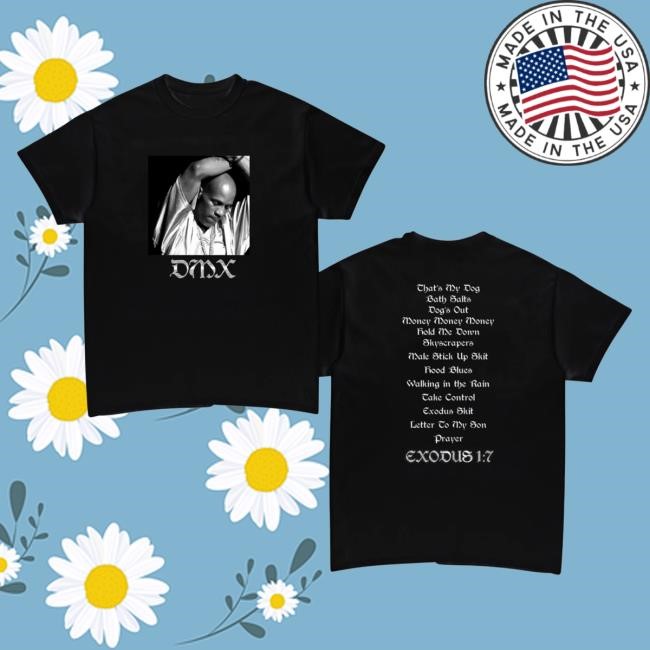 Official DMX Merch Exodus Black Photo Shirt Earl Simmons