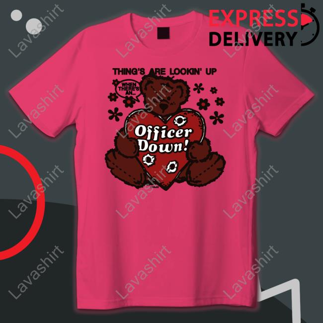 Thing's Are Lookin' Up Officer Down Shirt Grey