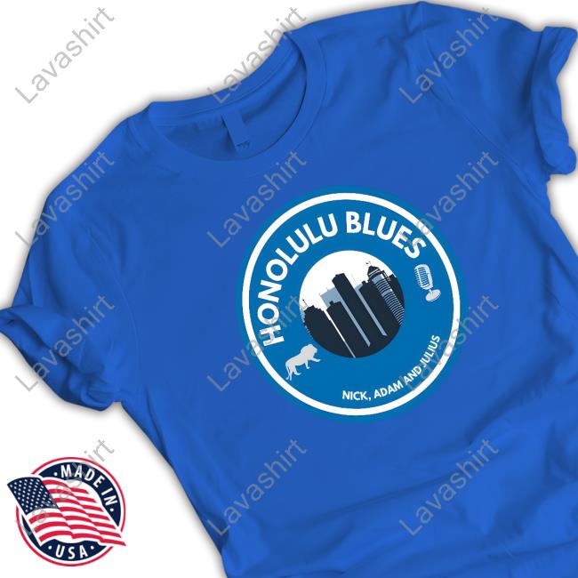 Official Honolulu Blue Logo Tee Official Athletelogos Detroit Honolulu Blue Logo Top Shirt