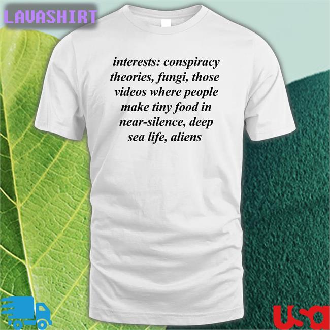 Interests Conspiracy Theories Fungi Those Videos Where People Make Tiny Food In Near Silence Deep Sea Life Aliens T Shirt Izuku Hutchex