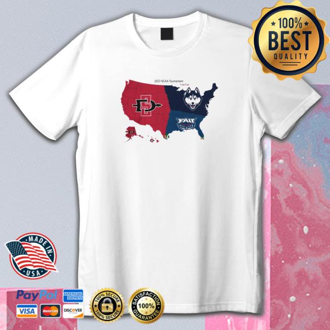 2023 Ncaa Final Four Maps 4 Team T-Shirt