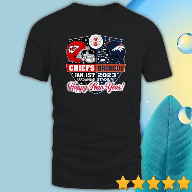 Kansas City Chiefs Vs Denver Broncos Jan 1st 2023 Arrowhead Stadium Happy New Year Hooded Sweatshirt