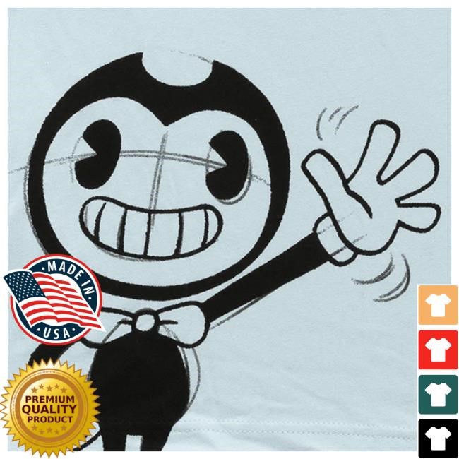 Official Bendy Merch Store Bendy Wave Light Blue T-Shirts