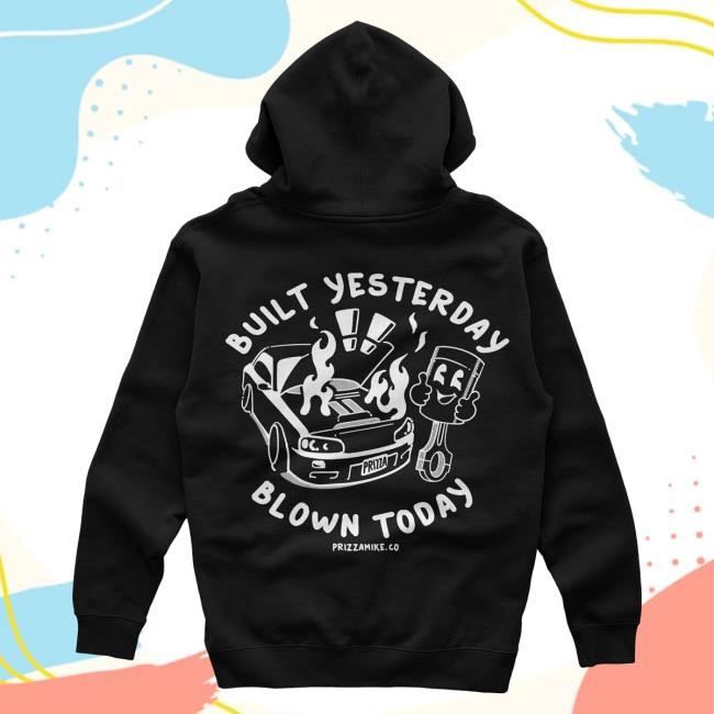 Official PrizzaMike Merch Built / Blown Black Attractive Hoodie