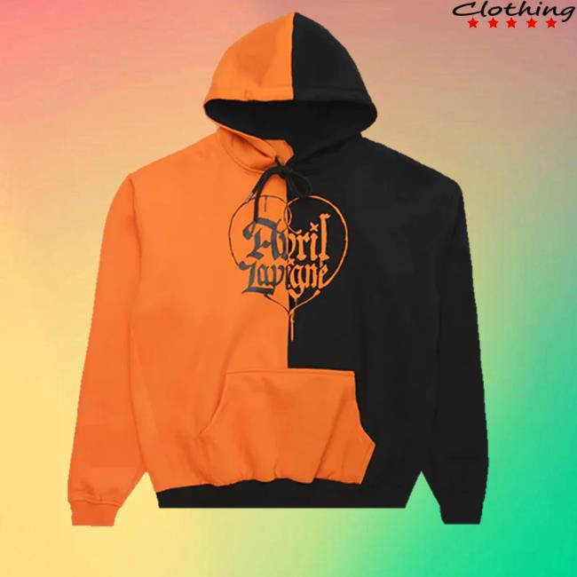 Official Avril Lavigne Merch Avril Lavigne Avril Split Hooded Sweatshirt
