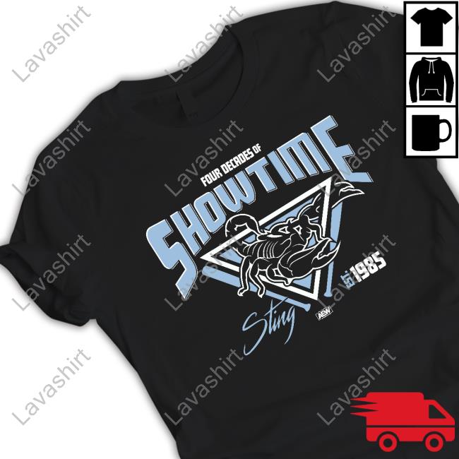 Shopaew Merch Official Four Decades Of Showtime! Sting Est.1985 Shirt