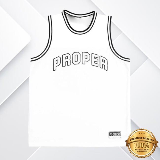 Proper Street Basketball Shirt White/Black Proper Shop