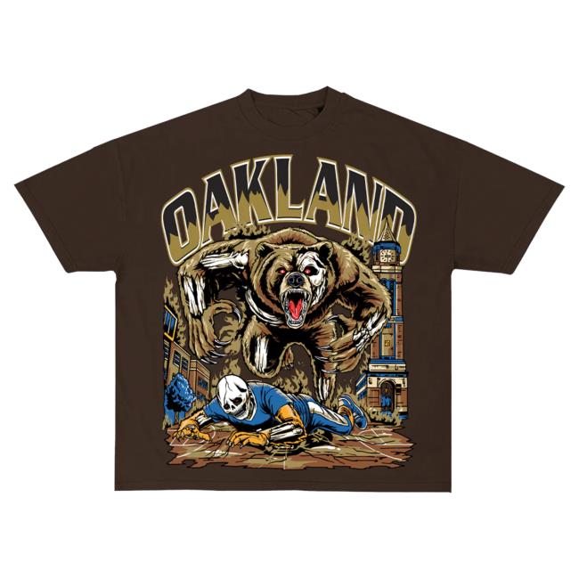 Official Sana Detroit Clothing Store Shop Sana X Oakland Tees - Brown SanaDetroit