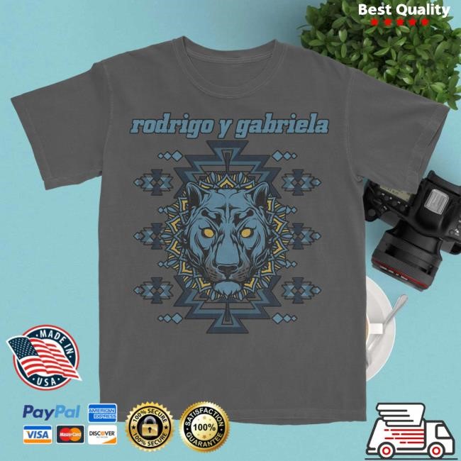 Official Rodrigo Y Gabriela Merch Rodgab Gray Lion Popover Shirt