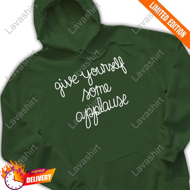 Sofia Carson Wearing Give Yourself Some Applause Sweatshirt