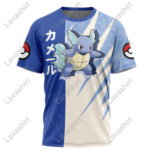 Official Anime Ape Clothing Wartortle Attack Pokemon Top Shirt Animeape