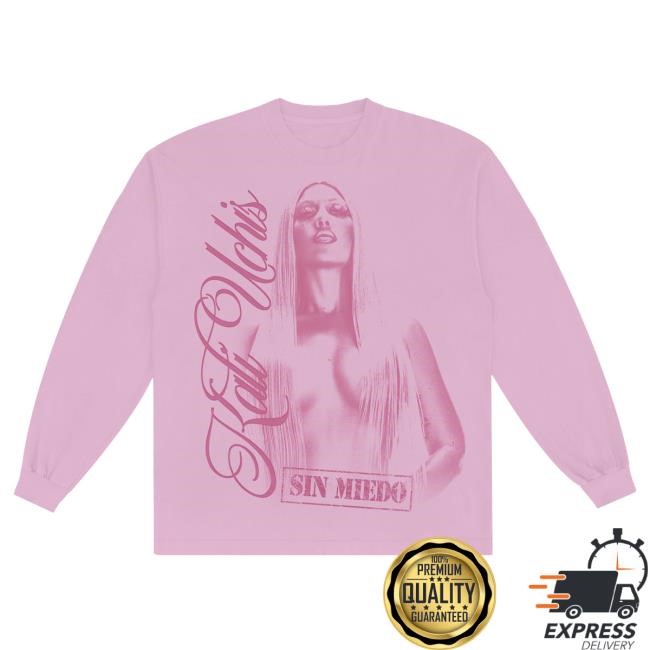 Sin Miedo Anniversary Pink Long Sleeve T Shirt Kali Uchis | Kali Uchis Official | Alternative Pop & R&B Artist Tee