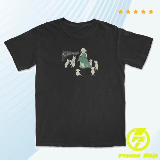 Clairo Official Merch Store Charm Herd T-Shirt (Black) Clairo Clothing Shop Apparel Clairo Band