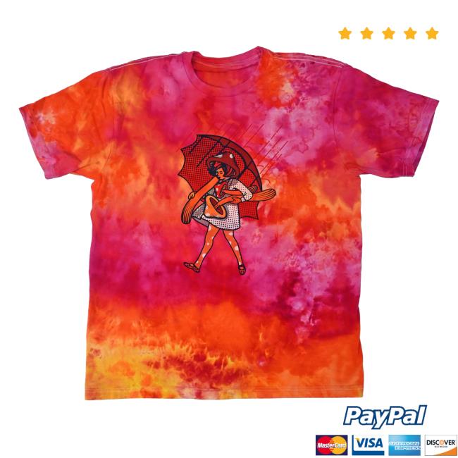 Slinger Apparel Store Shop Shroom Girl Tie Dye Tee Shirt Pyroscopic