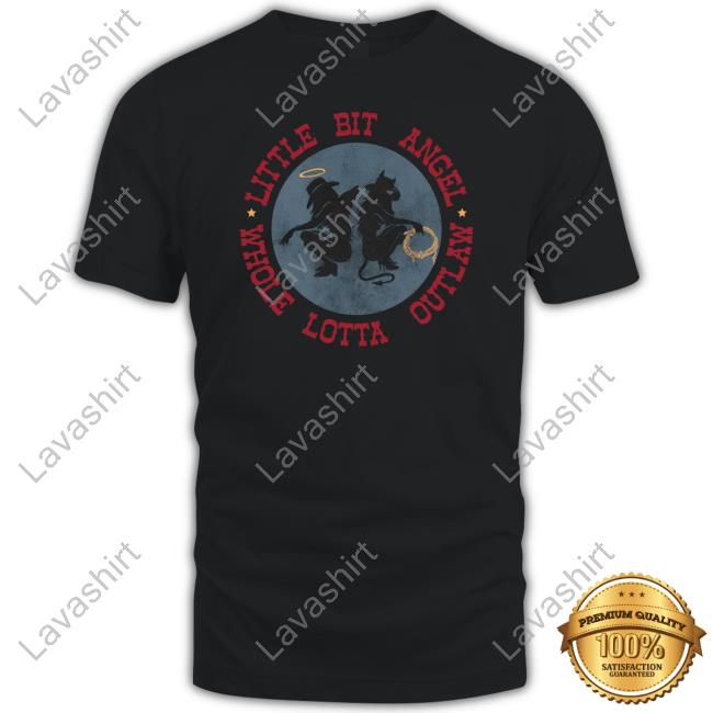 Official Morgan Wallen Merch Little Bit Angel Whole Lotta Outlaw Shirt