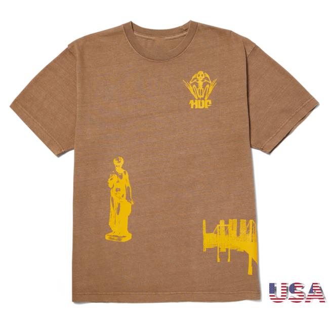 Huf Worldwide Store Shop Huf Loosies Washed Tee Camel Hufworldwide