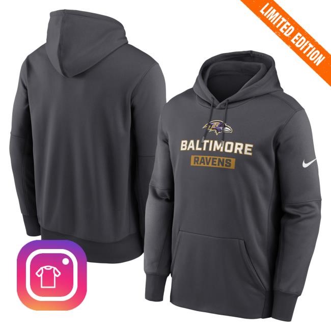 Official NFL Store Men's Baltimore Ravens Nike Anthracite Toss Sweep Hood ArizonaCardinals