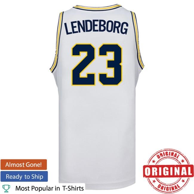 Michigan Wolverines #23 Yaxel Lendeborg Student Athlete White Basketball Jersey Tees | The M Den Official Merch Store Shop