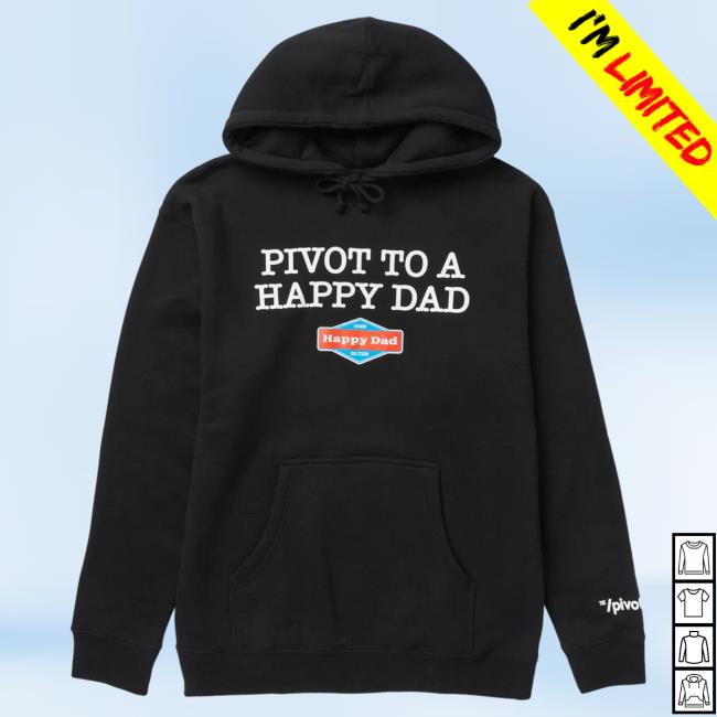 Happy Dad Hard Seltzer Clothing Store Shop The Pivot X Happy Dad Pivot To A Happy Dad Crewneck Black HappyDad Merch