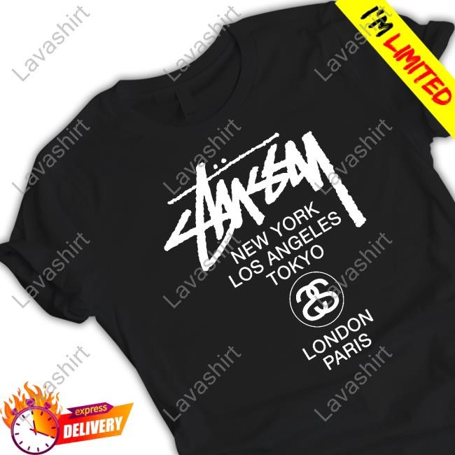 Official GOAT Stussy World Tour T Shirt