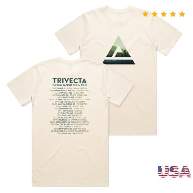 Trivecta - The Way Back Up - Tour Tee Shirt - Natural KT8 Merch Shop