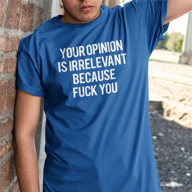 Shirts That Go Hard Your Opinion Is Irrelevant Because Fuck You Hoodie