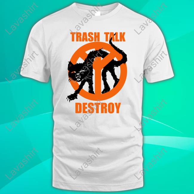 Official Lee Spielman Babylon Trash Talk Destroy Cat Tee