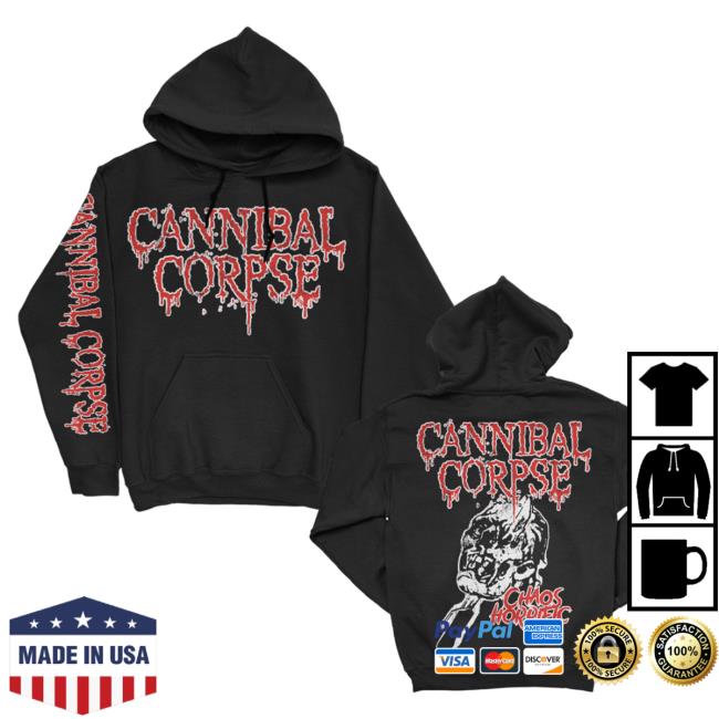 Official Cannibal Corpse Merch Ice Pick Pullover Sweatshirt (Black)