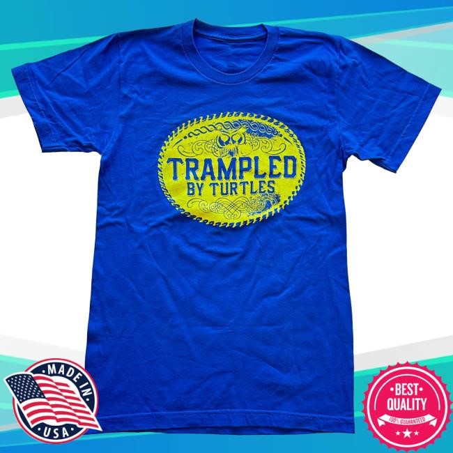 Official Trampled By Turtles Merch Belt Buckle Blue Shirt New