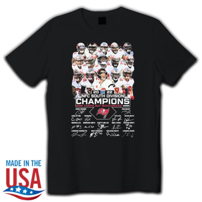 Tampa Bay Buccaneers Team 2022 Nfc South Division Champions Signatures Classic Shirt