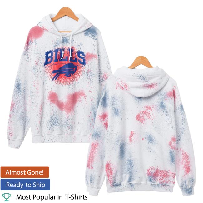 Official Junk Food Apparel Clothing Store Shop Tie-Dye Junkfoodclothing Buffalo Bills Tie Dye Pullover Hoodie
