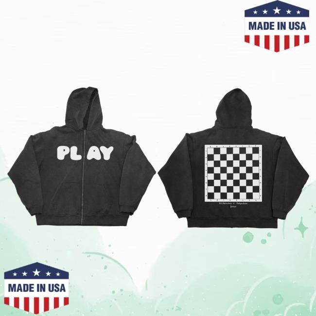 Official Ed Sheeran Play x KidSuper Black Zip-Up Hoodie EdSheeran