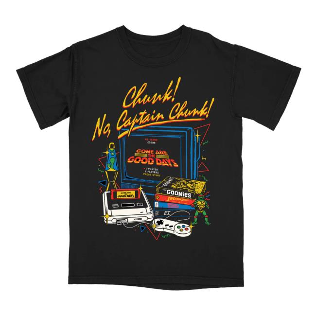 Chunk! No, Captain Chunk! "Gaming" Black New T-Shirt