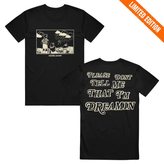 Official Merch Now Mayday Parade Dreamin' Black Shirts MerchNow
