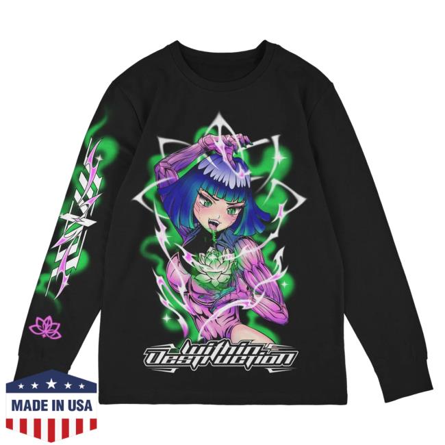 Official Merch Now Within Destruction Anime Black Long Sleeve Tees MerchNow
