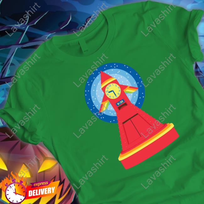 Official Rocket Clock Adult Hoodies Abc Merch Rocket Clock Adult Shirt Play School