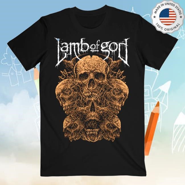 Official Lamb Of God Merch Store Lamb Of God Rooted Skull Shirt